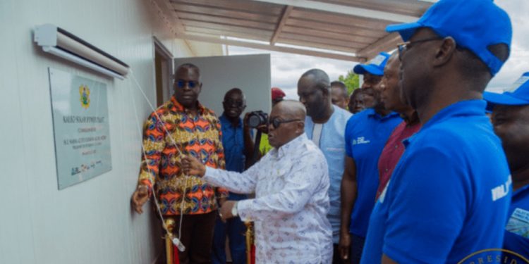 A picture of President Nana Addo Dankwa Akufo-Addo during the commissioning