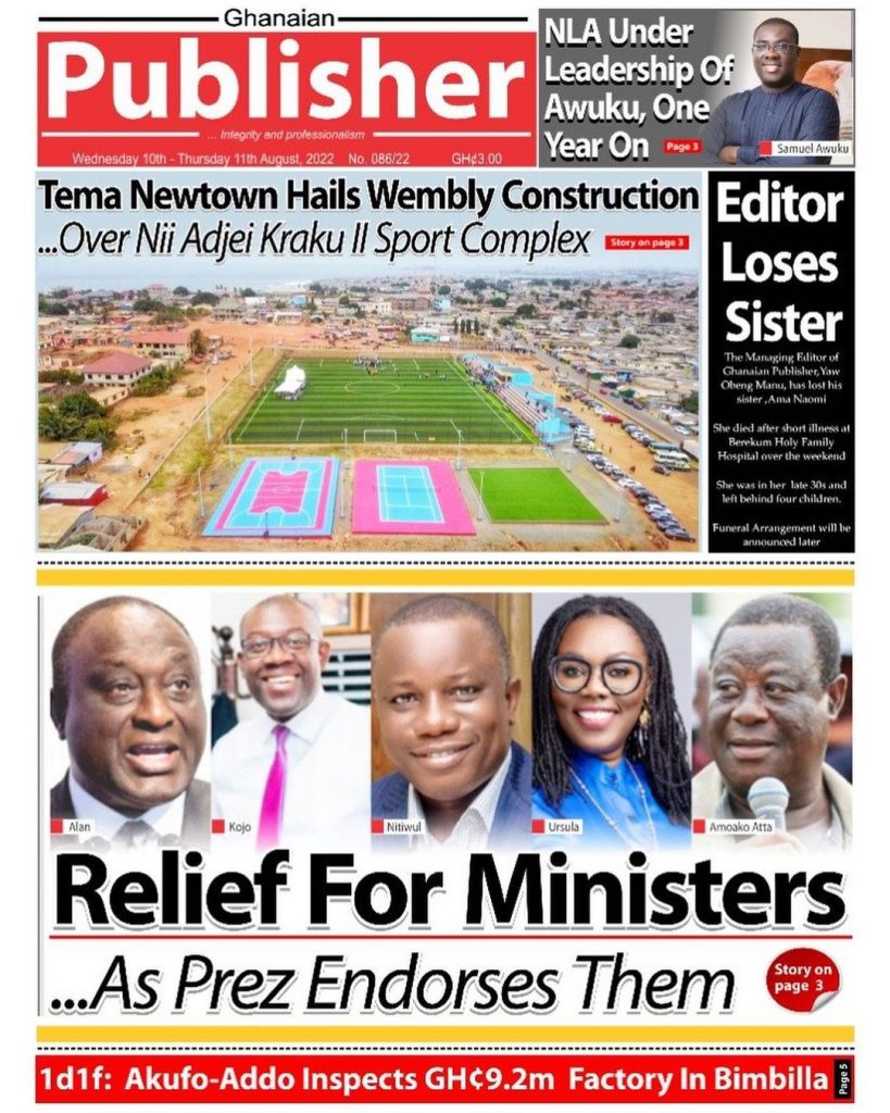 Ghanaian Publisher - August 10
