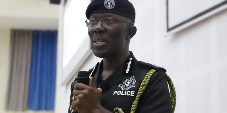 Inspector General of Police (IGP), Dr George Akuffo Dampare speaking at the public lecture at the KNUST. PICTURE BY EMMANUEL BAAH