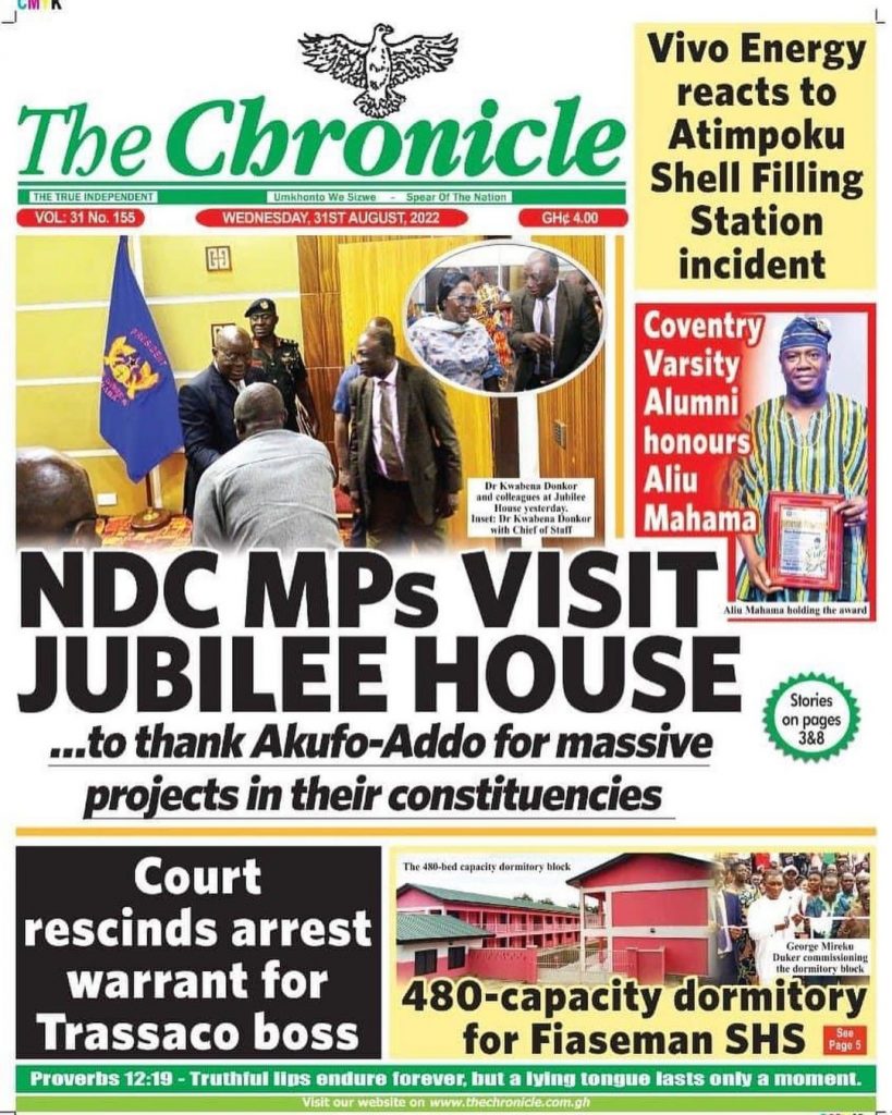 The Chronicle Newspaper - August 31