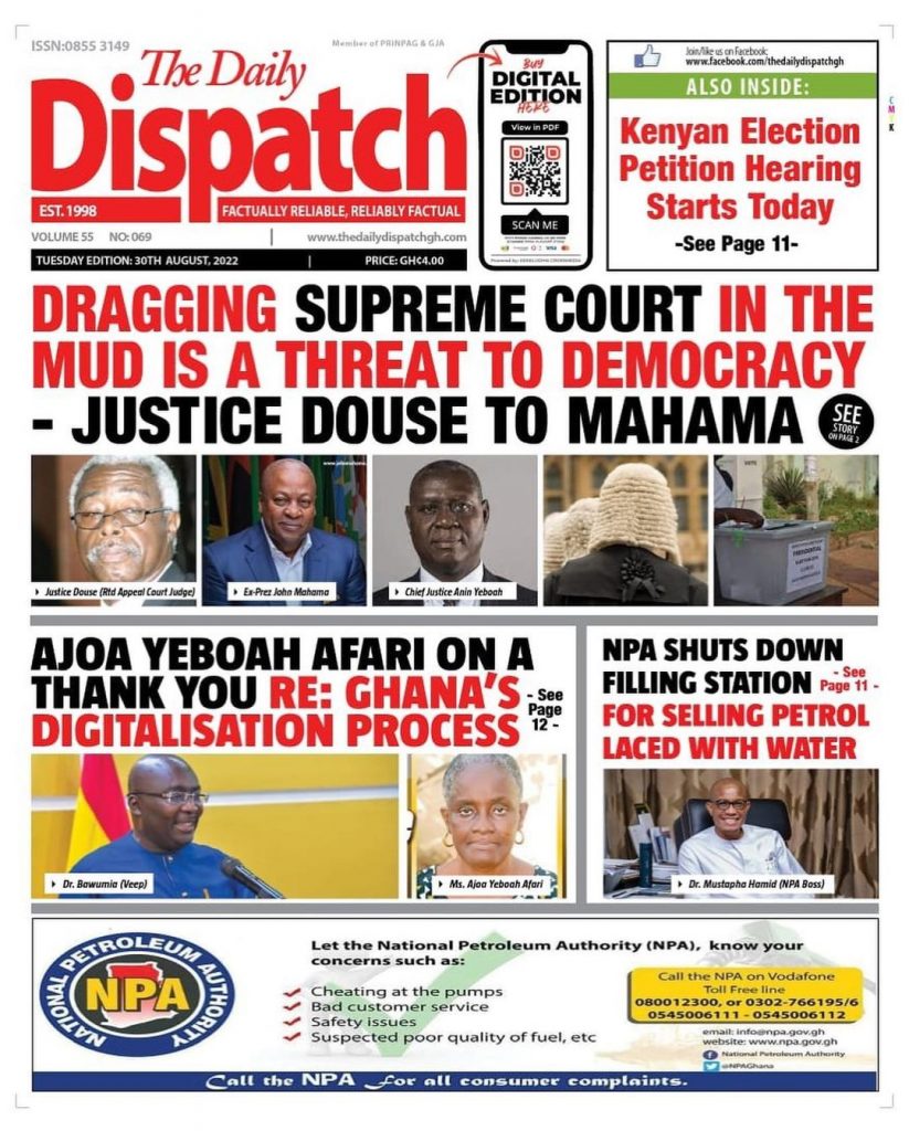 The Daily Dispatch Newspaper - August 30