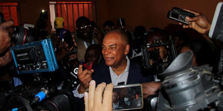 Adalberto Costa Junior, leader of Angola's main opposition party UNITA after casting his vote in Luanda, Angola, August 24, 2022. REUTERS/Lee Bogota
