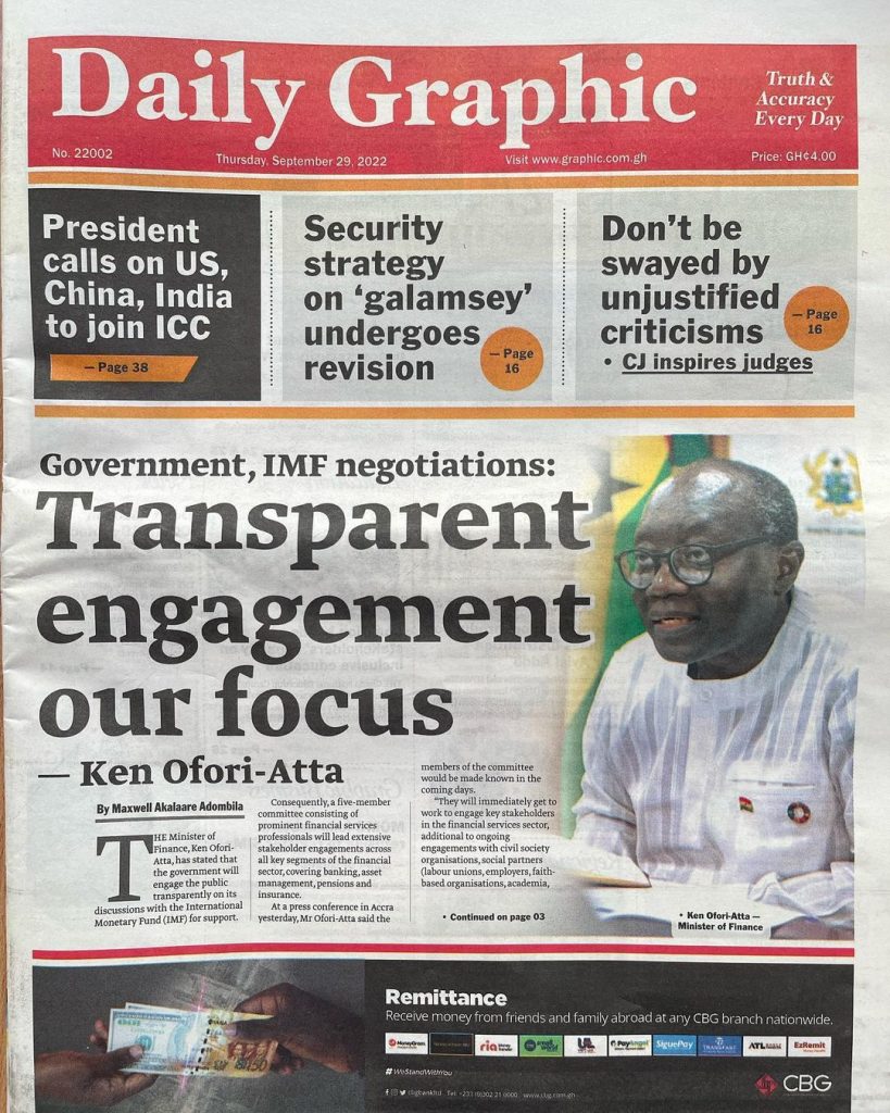 Daily Graphic Newspaper - September 29