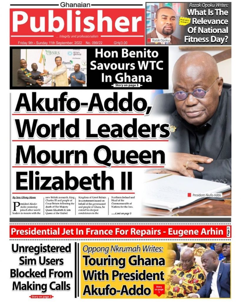 Ghanaian Publisher Newspaper - September 9