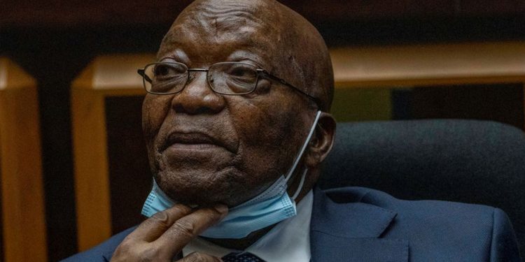 Former South African President Jacob Zuma appears at the High Court in Pietermaritzburg, South Africa, January 31, 2022. Jerome Delay/Pool via REUTERS