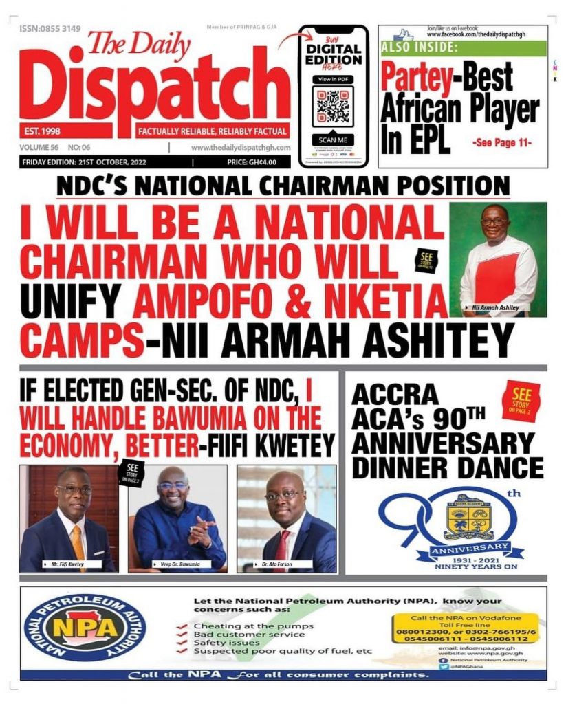 The Daily Dispatch Newspaper - October 21